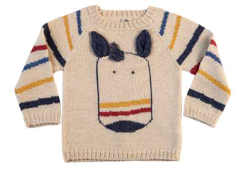 NW728 CLASSIC PEONY ZEBRA SWEATER