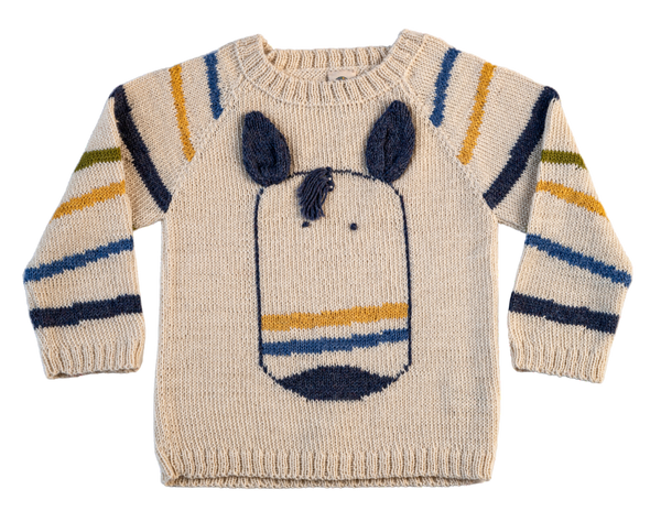 NW729 CLASSIC INDIGO ZEBRA SWEATER